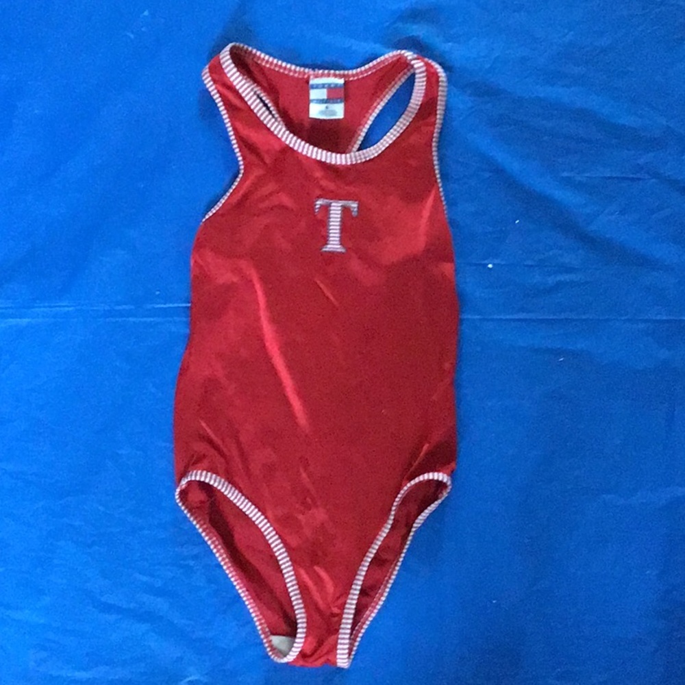 Red Tommy Hilfiger bathing suit